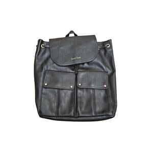 Franco Sarto Black JOSLYN Back Pack Excellent Faux Leather Exterior‎